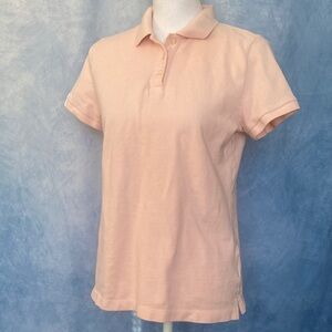 😍Best Price😍 Lands' End Light Pink Polo Short Sleeve Shirt Preppy Y2K Soft Girl
